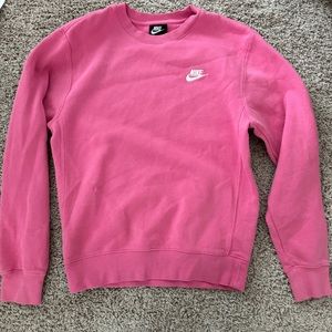 nike sportswear club fleece crewneck sweatshirt pink size xs